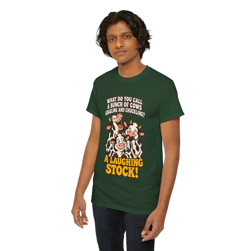 A Laughing Stock Cow Pun T-Shirt
