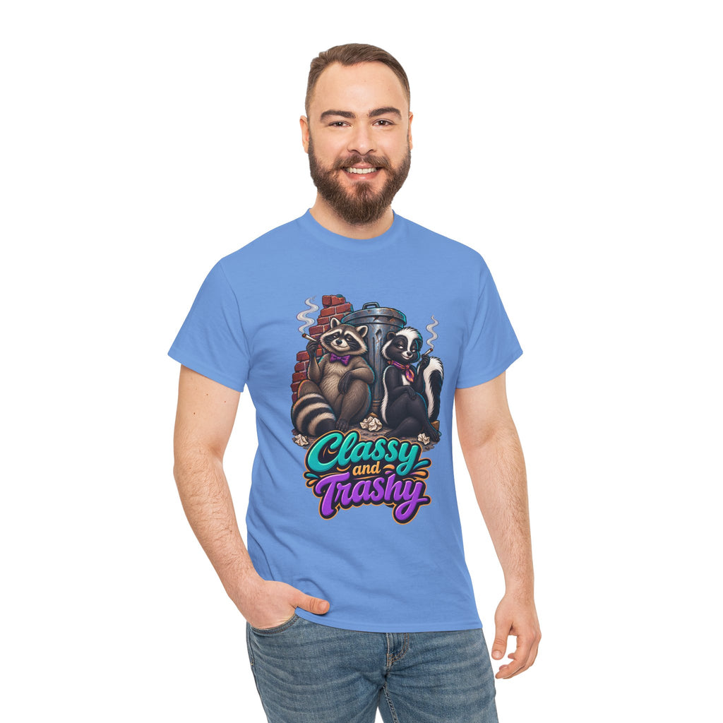 Classy and Trashy Raccoon T-Shirt | Trash Panda Humor