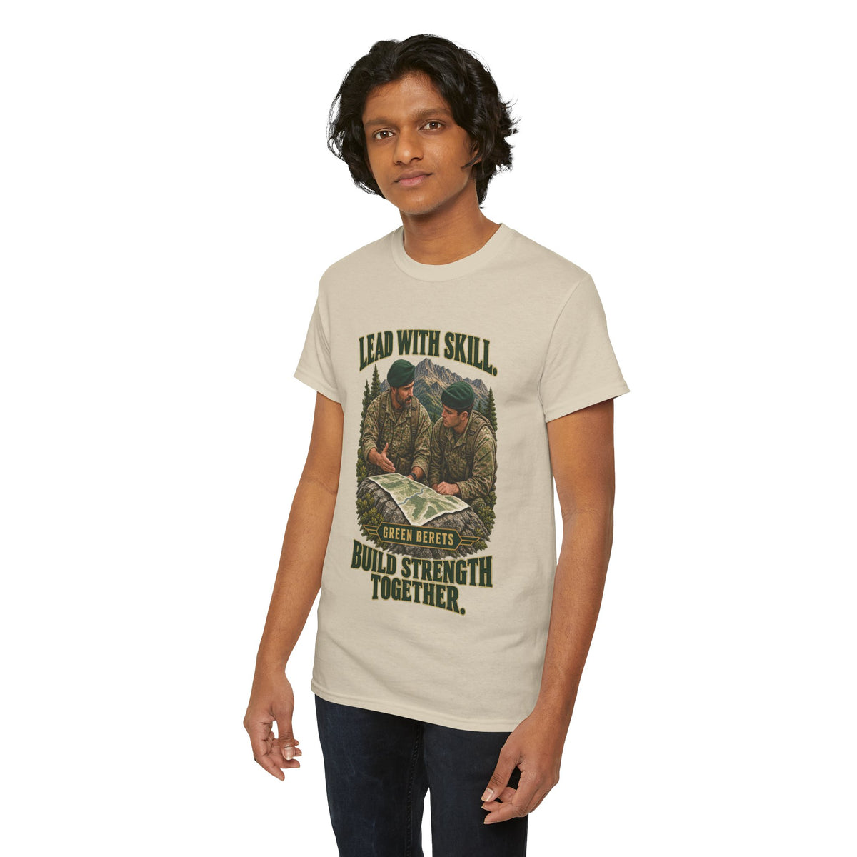 Green Berets Tribute T-Shirt | Lead with Skill, Build Strength Together