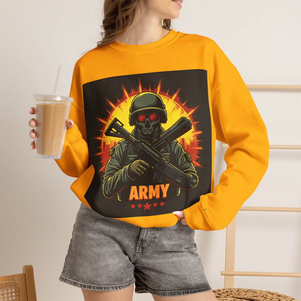 Army Tribute Skull Graphic Sweatshirt | Intuition Within