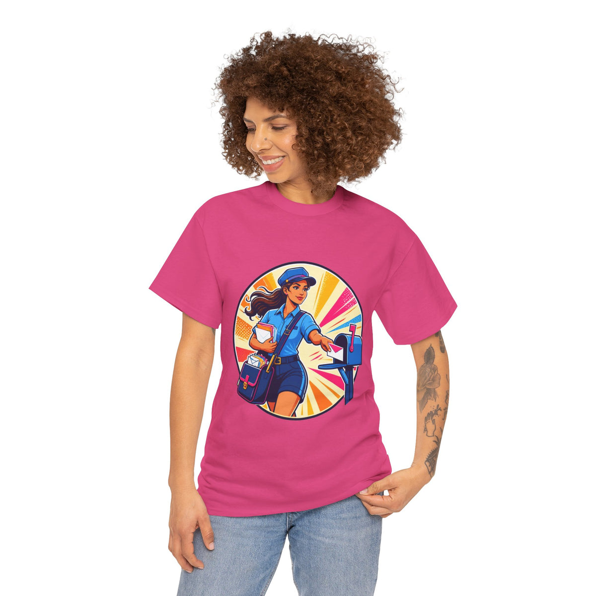 Female Mail Carrier Retro Tribute Tee
