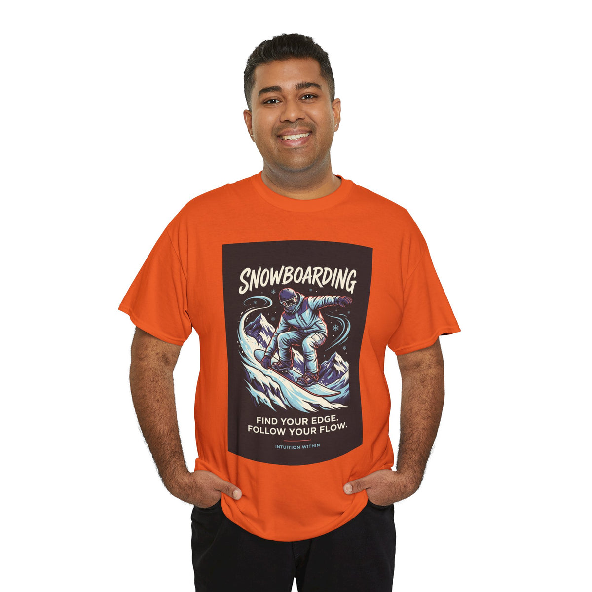 Find Your Edge, Follow Your Flow Snowboarding T-Shirt