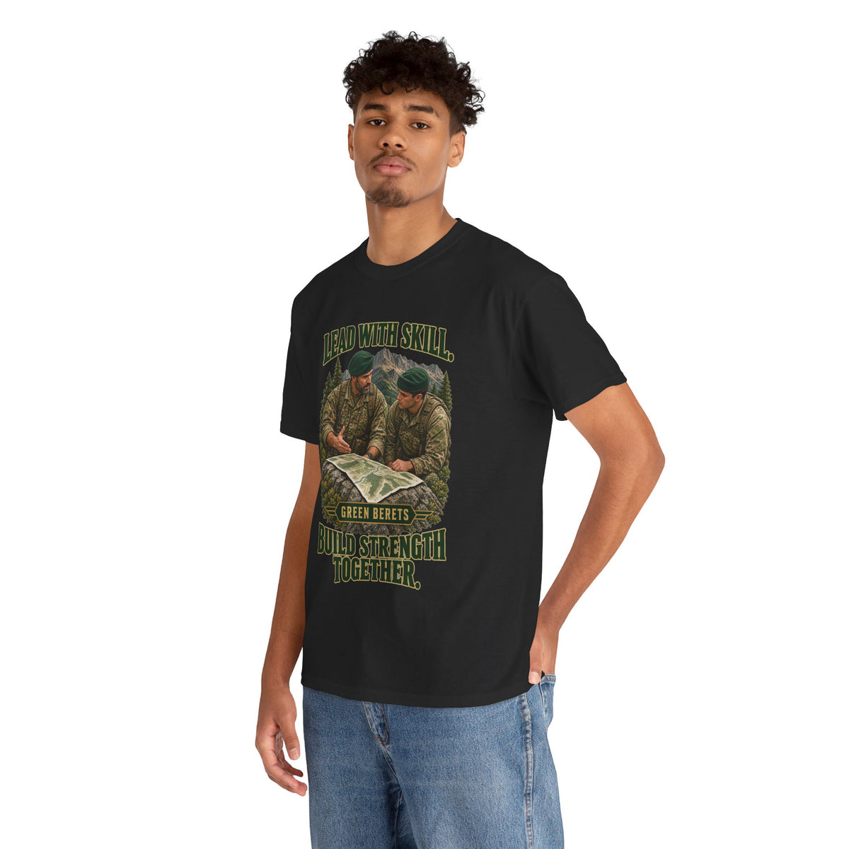 Green Berets Tribute T-Shirt | Lead with Skill, Build Strength Together