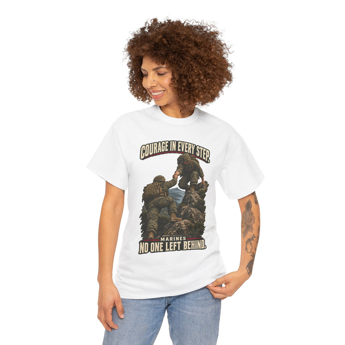 Courage in Every Step T-Shirt | Marines Tribute