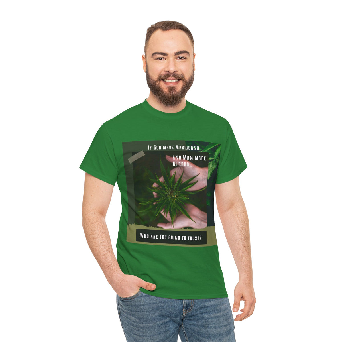If God Made Marijuana Tee – Front Print | Intuition Within