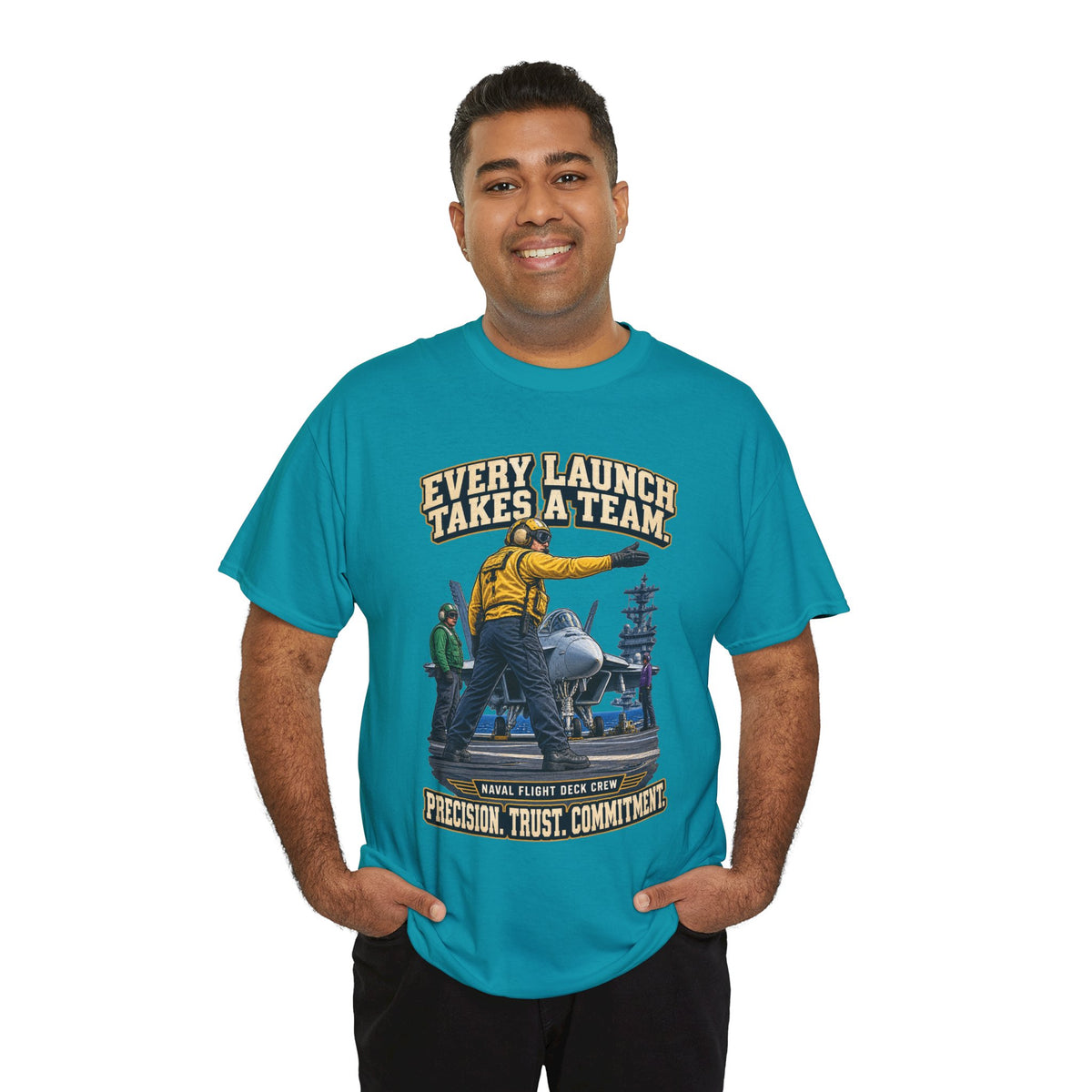 Every Launch Takes a Team T-Shirt | Precision, Trust & Commitment