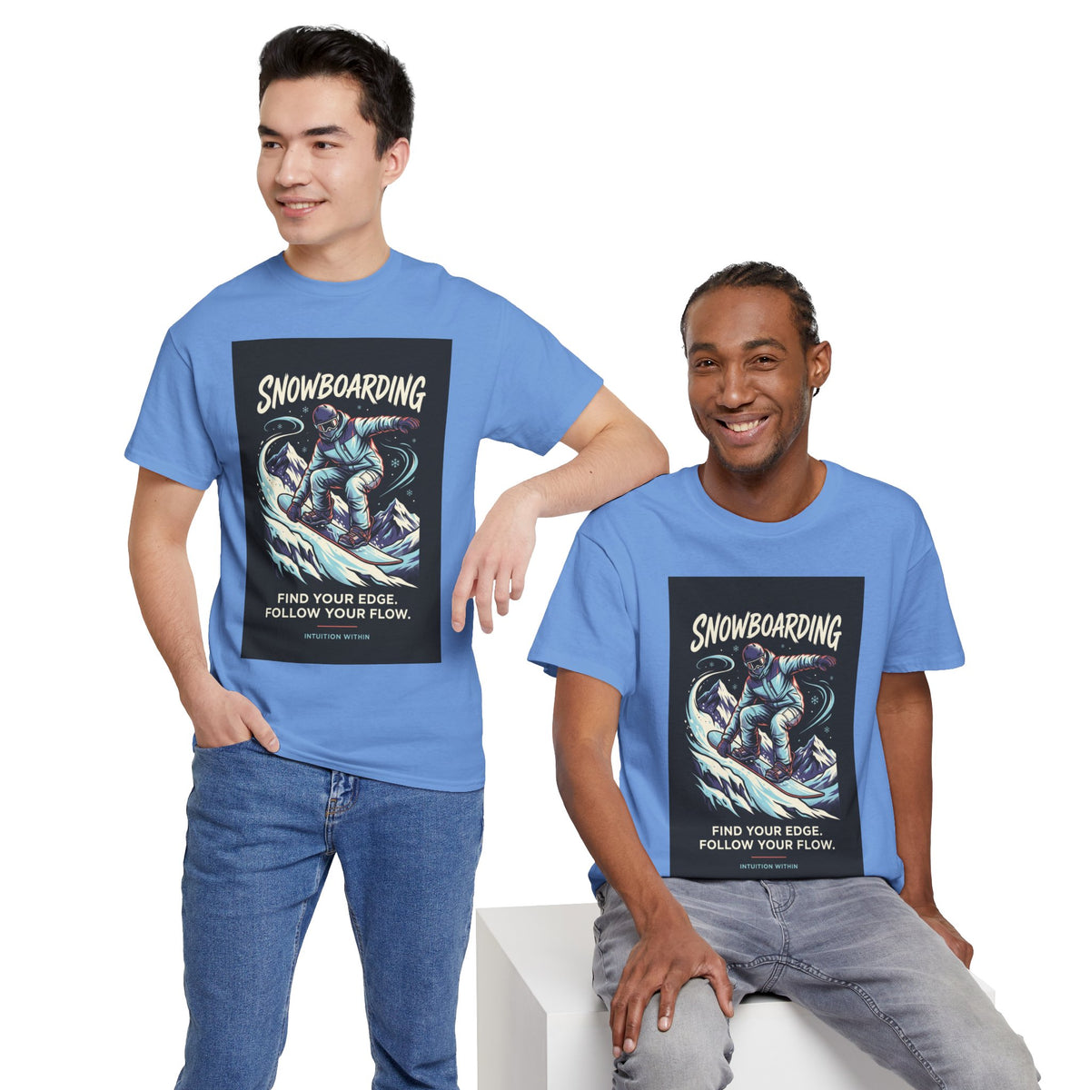 Find Your Edge, Follow Your Flow Snowboarding T-Shirt