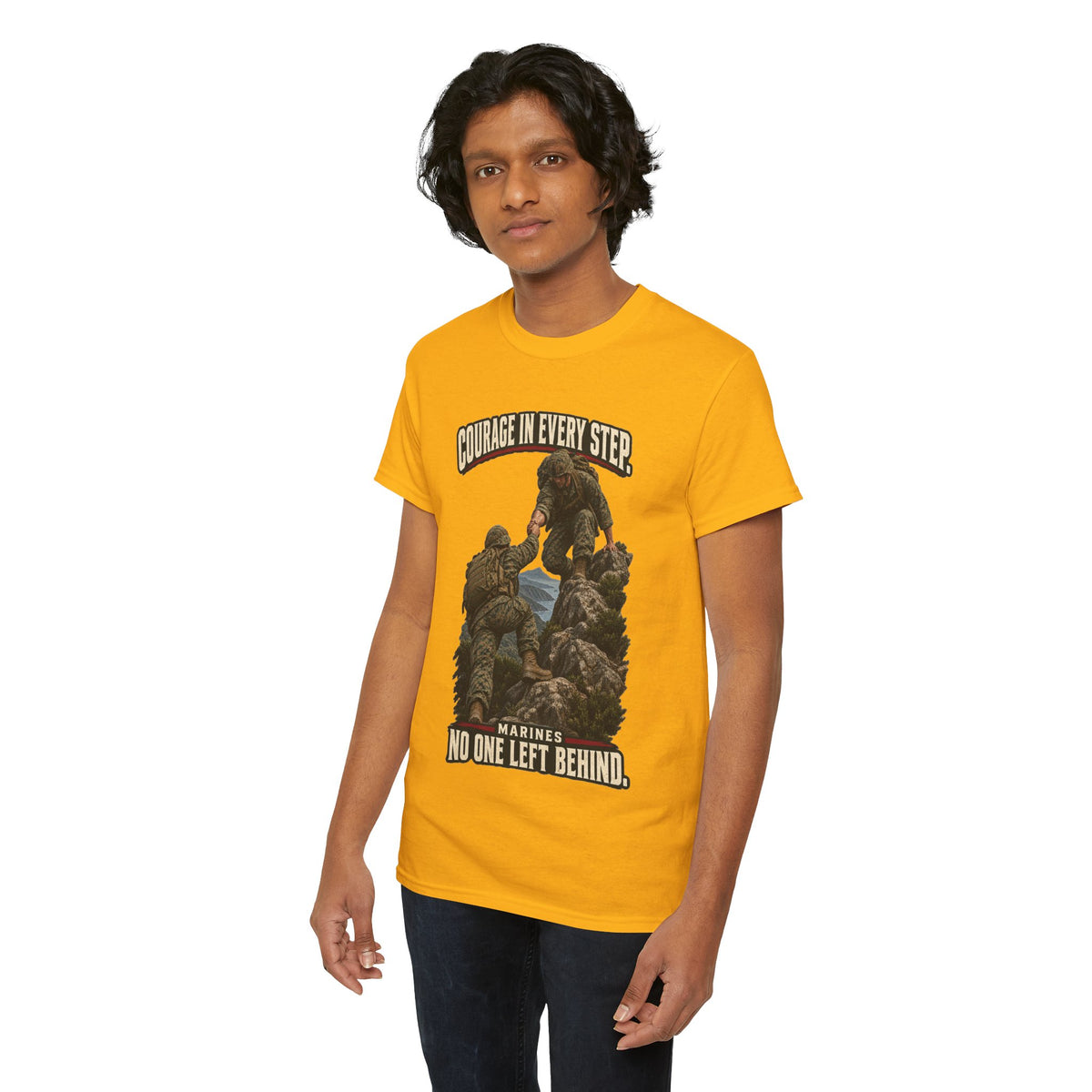 Courage in Every Step T-Shirt | Marines Tribute