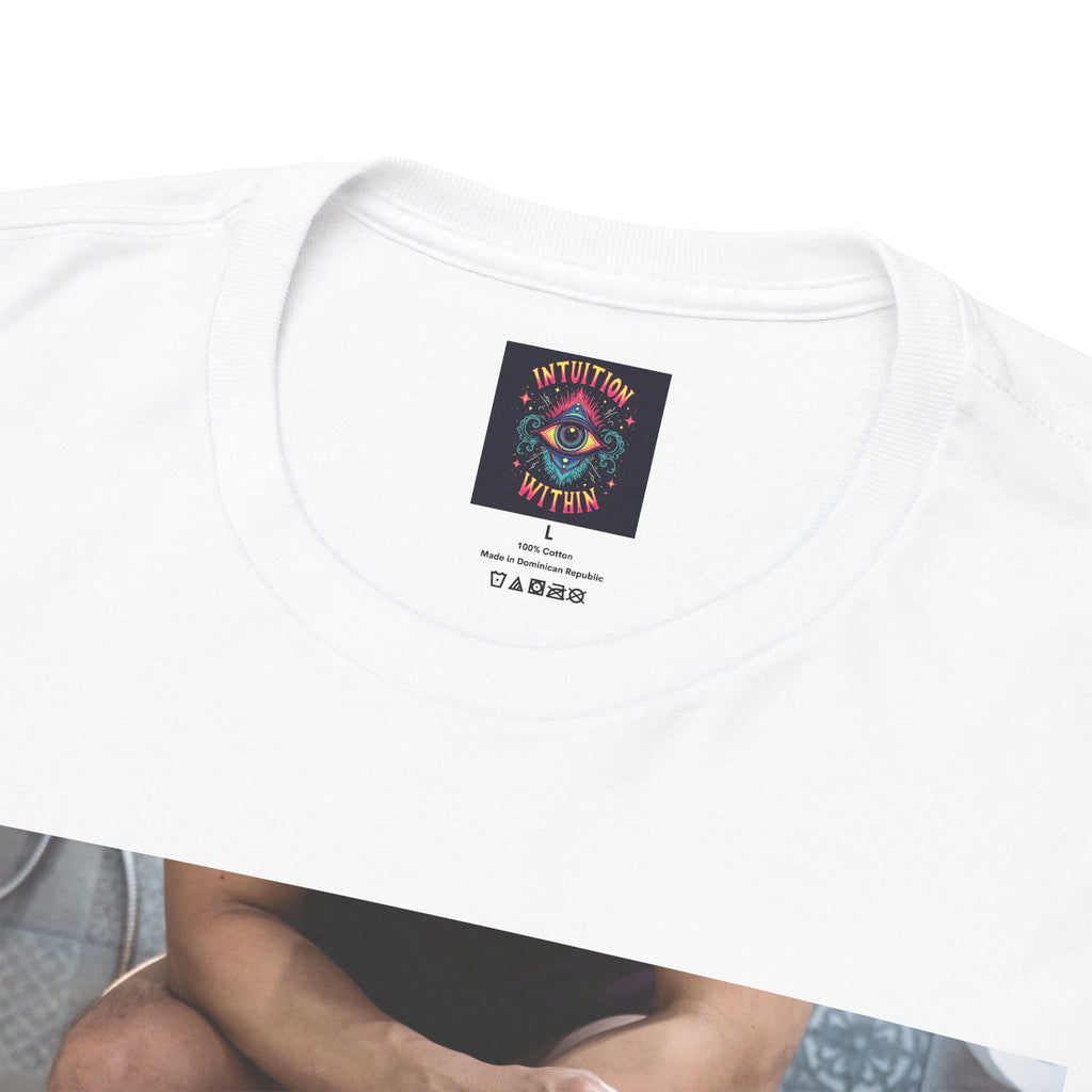 Still Together Bathroom Humor Tee – Male Design, Front Print | Intuition Within