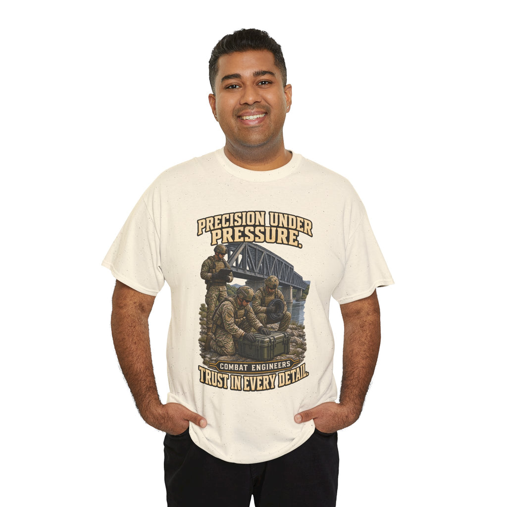 Precision Under Pressure Combat Engineer T-Shirt | Military Tribute