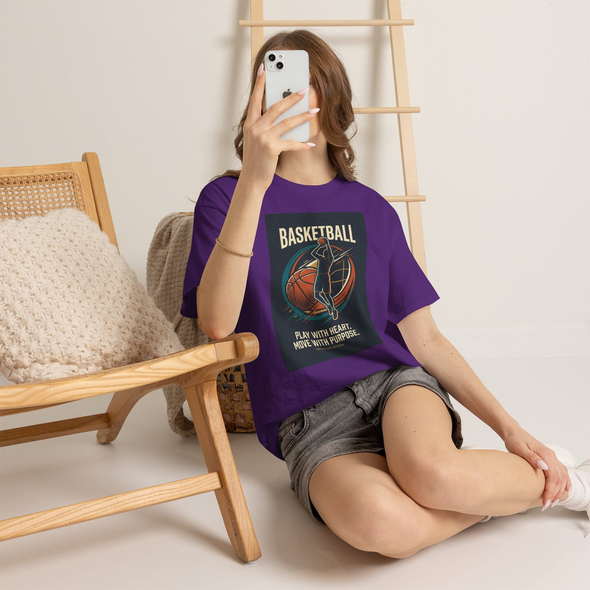 Play with Heart, Move with Purpose Basketball T-Shirt