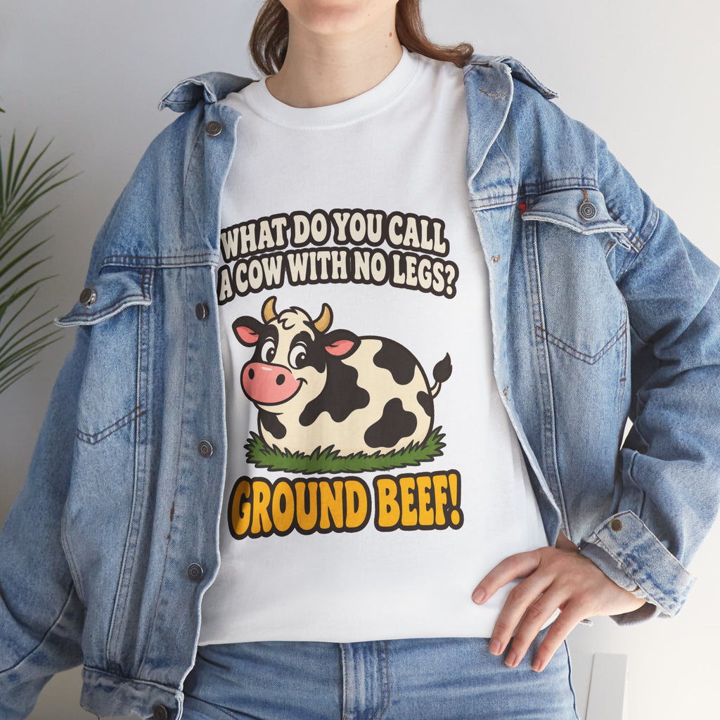 Ground Beef Cow Pun T-Shirt | Dad Joke Humor