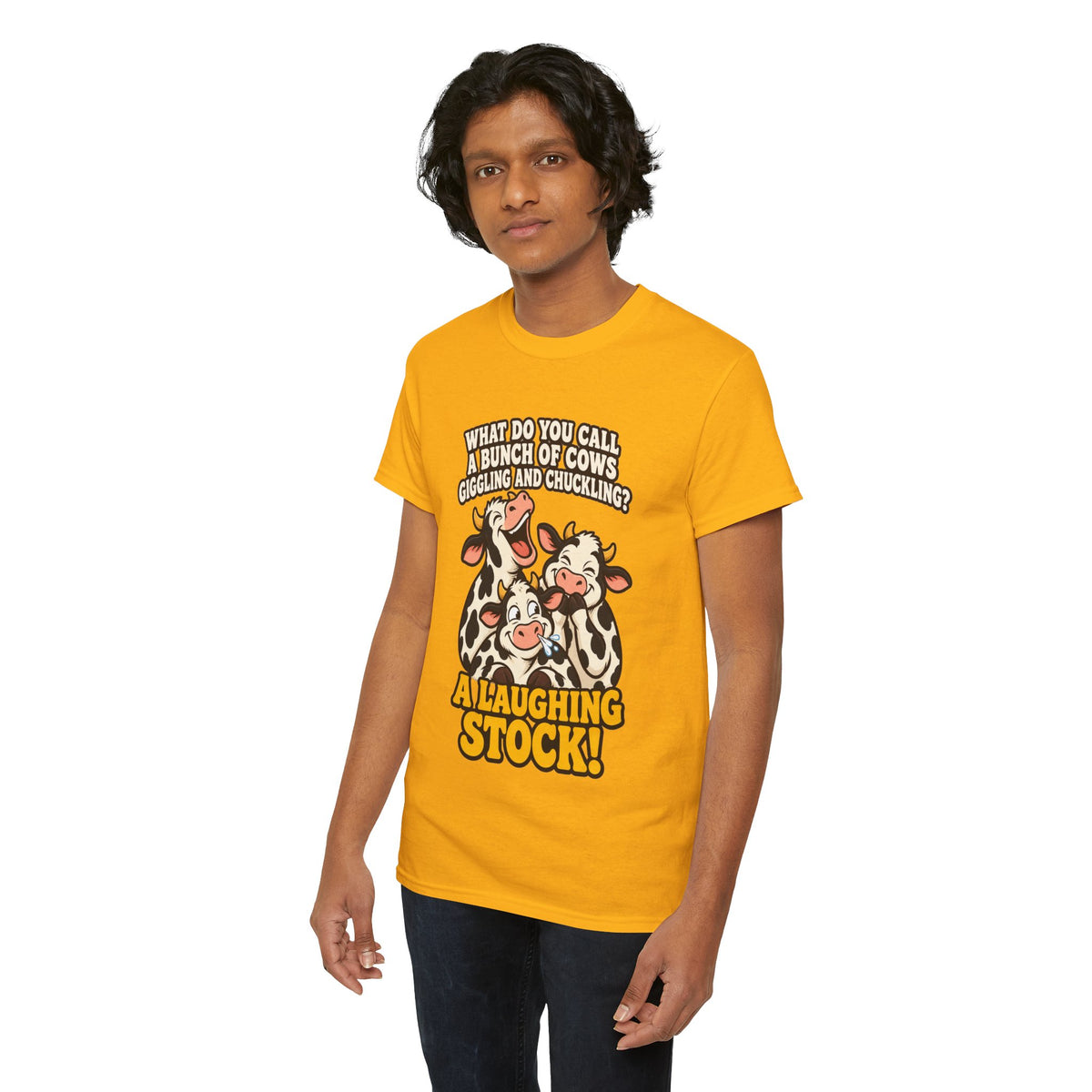 A Laughing Stock Cow Pun T-Shirt
