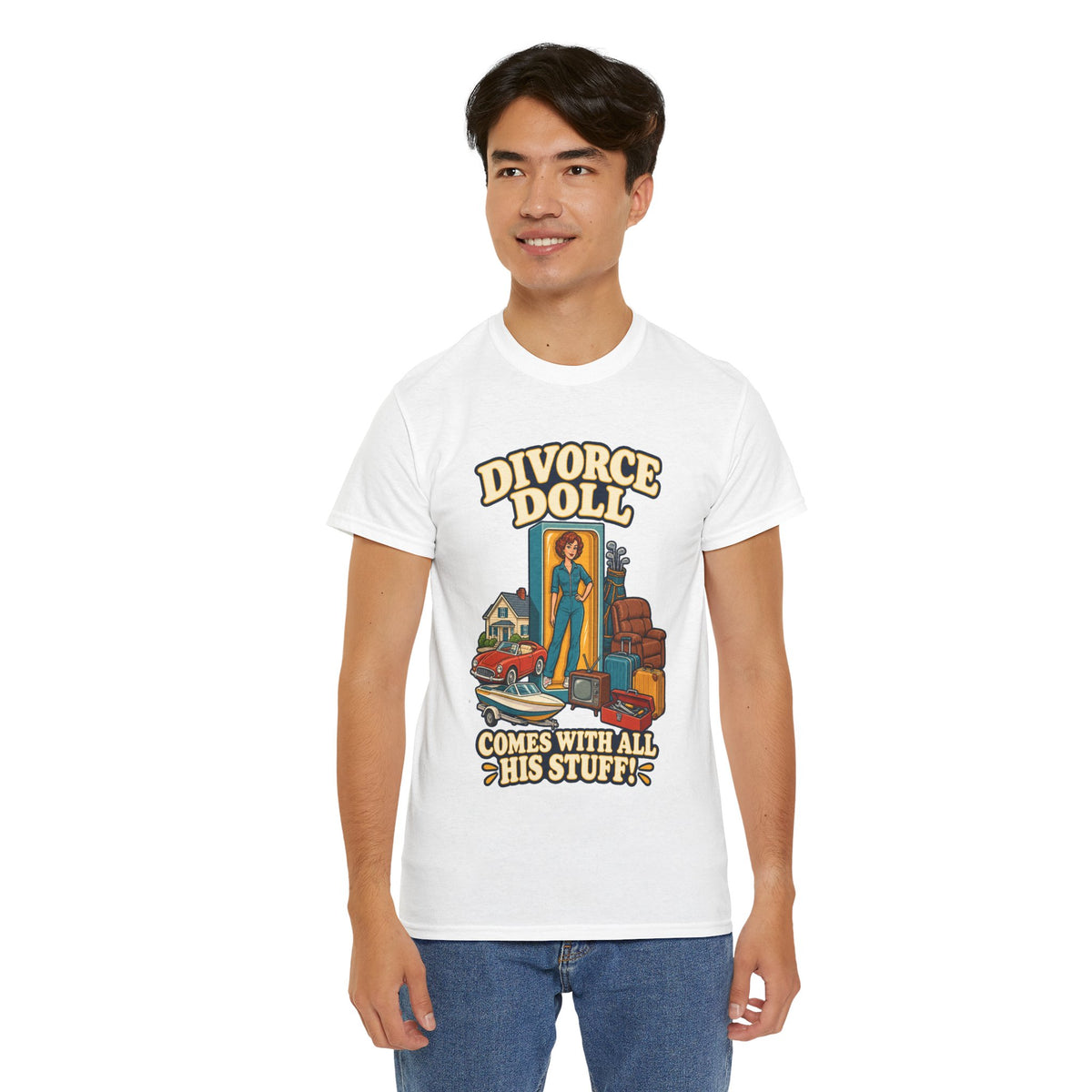 Comes With All His Stuff Funny Divorce T-Shirt