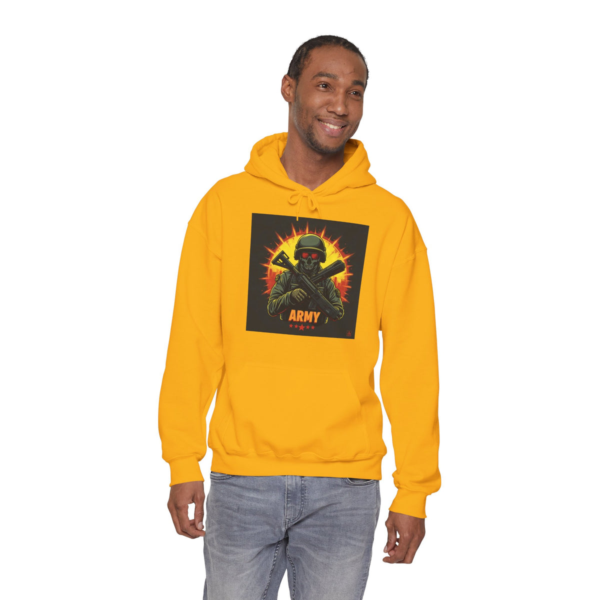 Army Tribute Skull Soldier Hoodie | Intuition Within