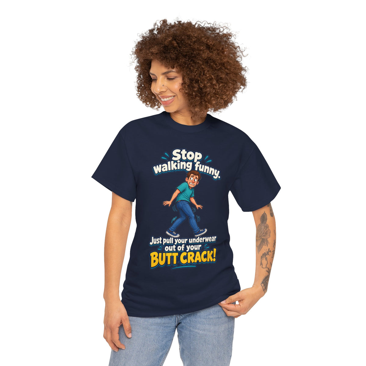 Stop Walking Funny T-Shirt | Cheeky Joke Humor