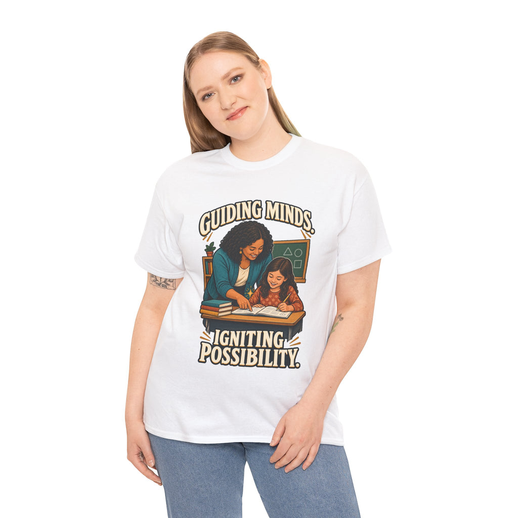 Guiding Minds, Igniting Possibility T-Shirt | Teacher Tribute