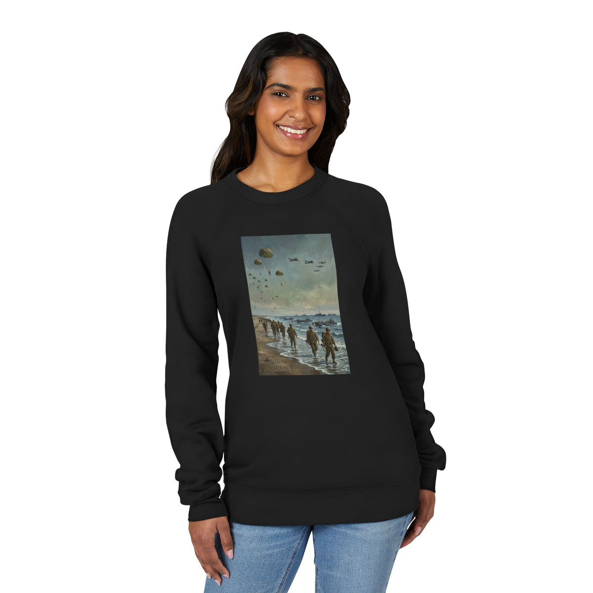 Intuition Within Military Signature Bella+Canvas Sweatshirt | Beach Landing Tribute
