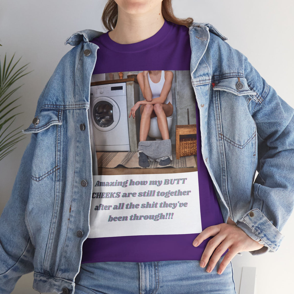 Still Together Bathroom Humor Tee – Female Design, Front Print | Intuition Within