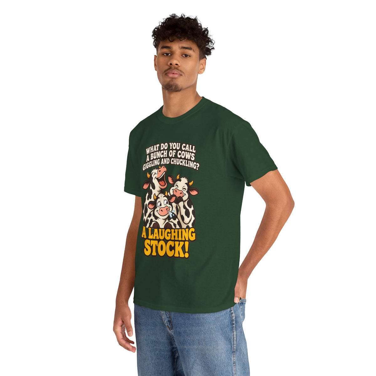 A Laughing Stock Cow Pun T-Shirt