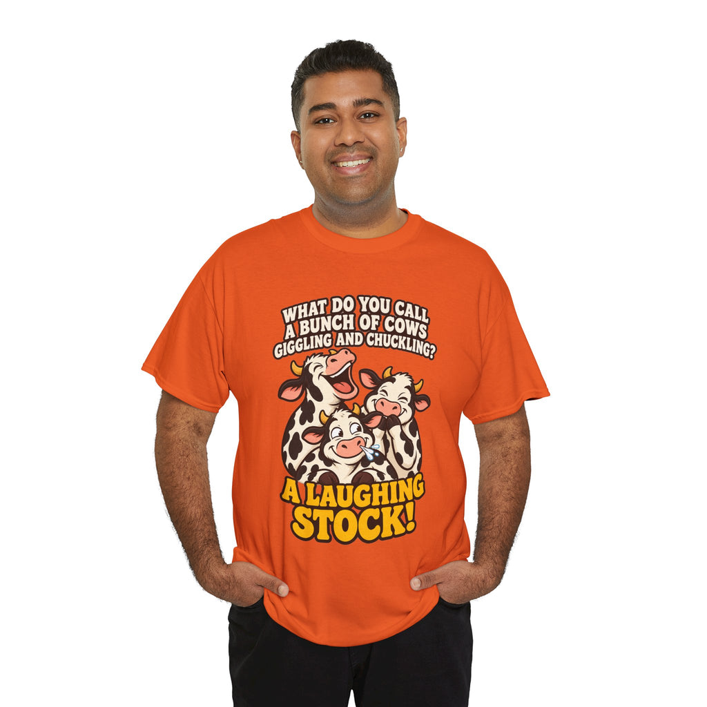 A Laughing Stock Cow Pun T-Shirt