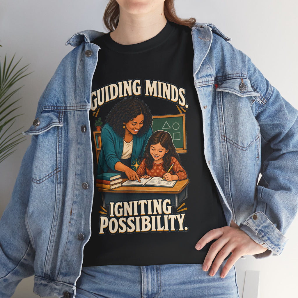 Guiding Minds, Igniting Possibility T-Shirt | Teacher Tribute