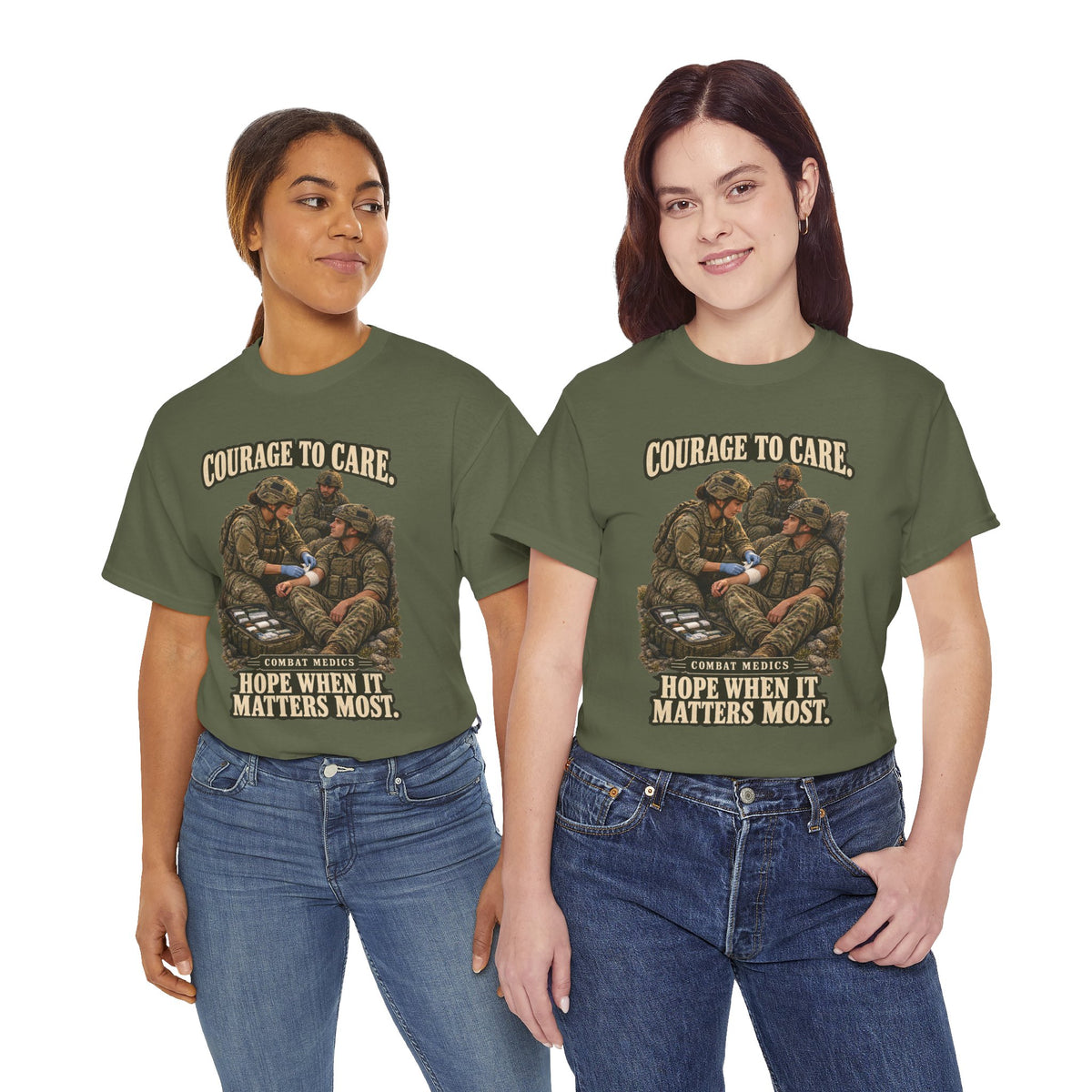 Courage to Care Combat Medic T-Shirt | Military Tribute