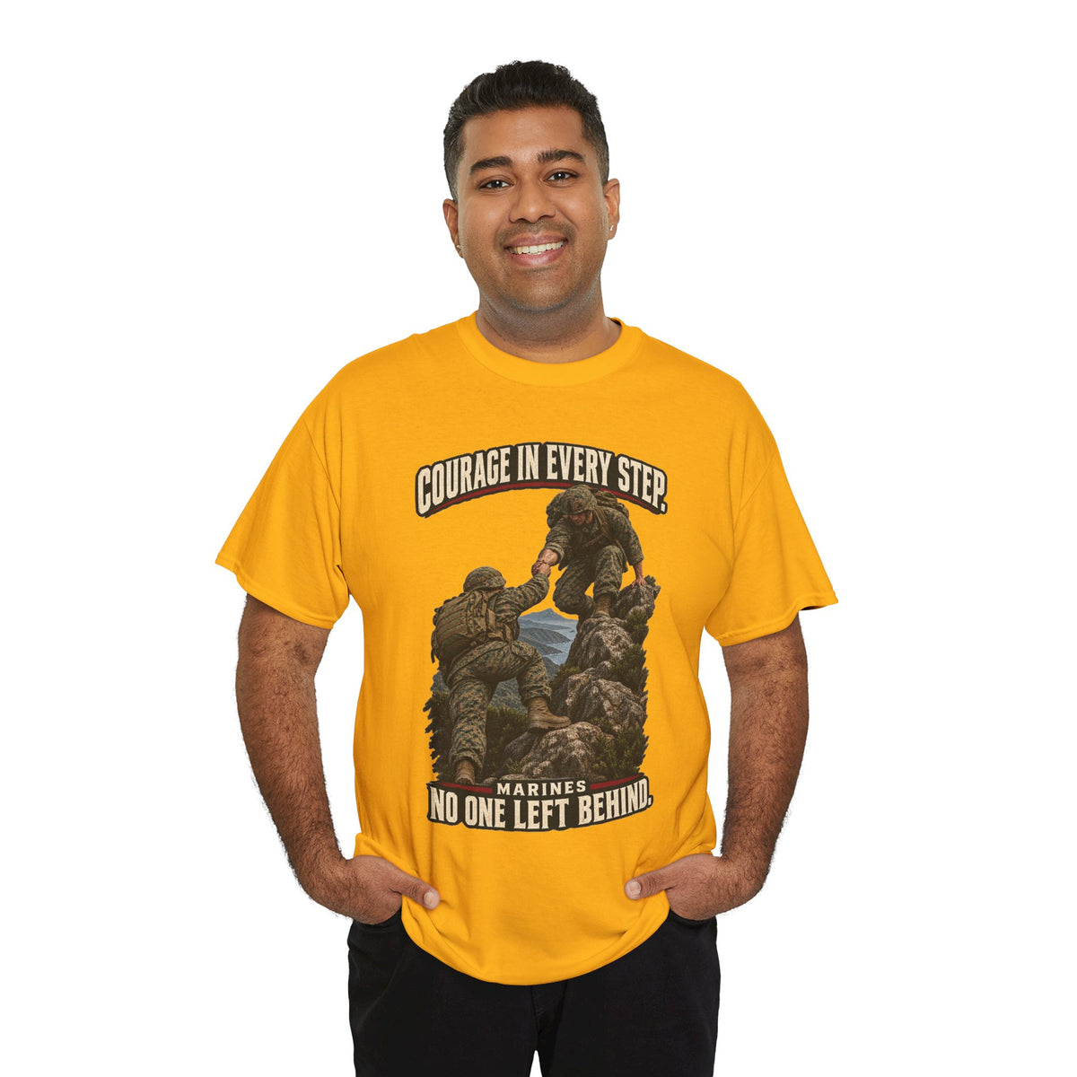 Courage in Every Step T-Shirt | Marines Tribute
