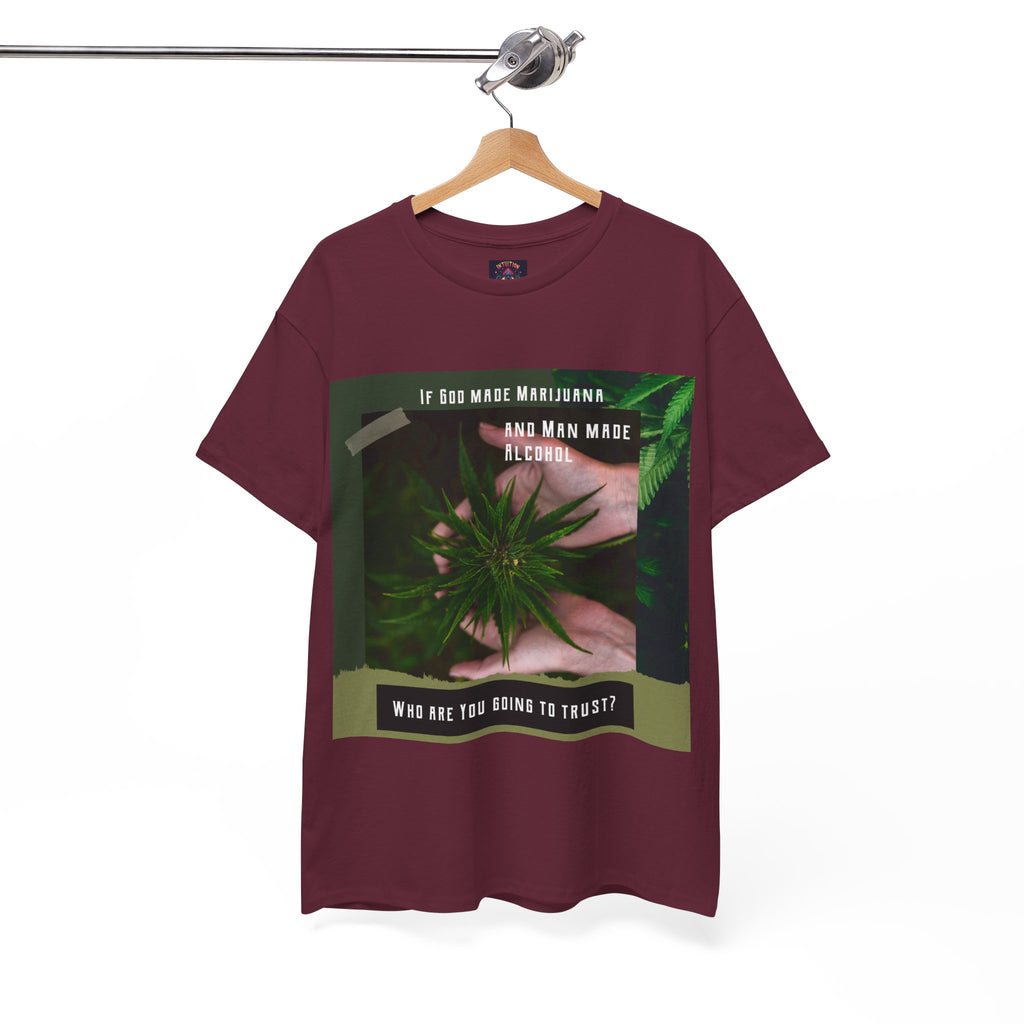 If God Made Marijuana Tee – Front Print | Intuition Within