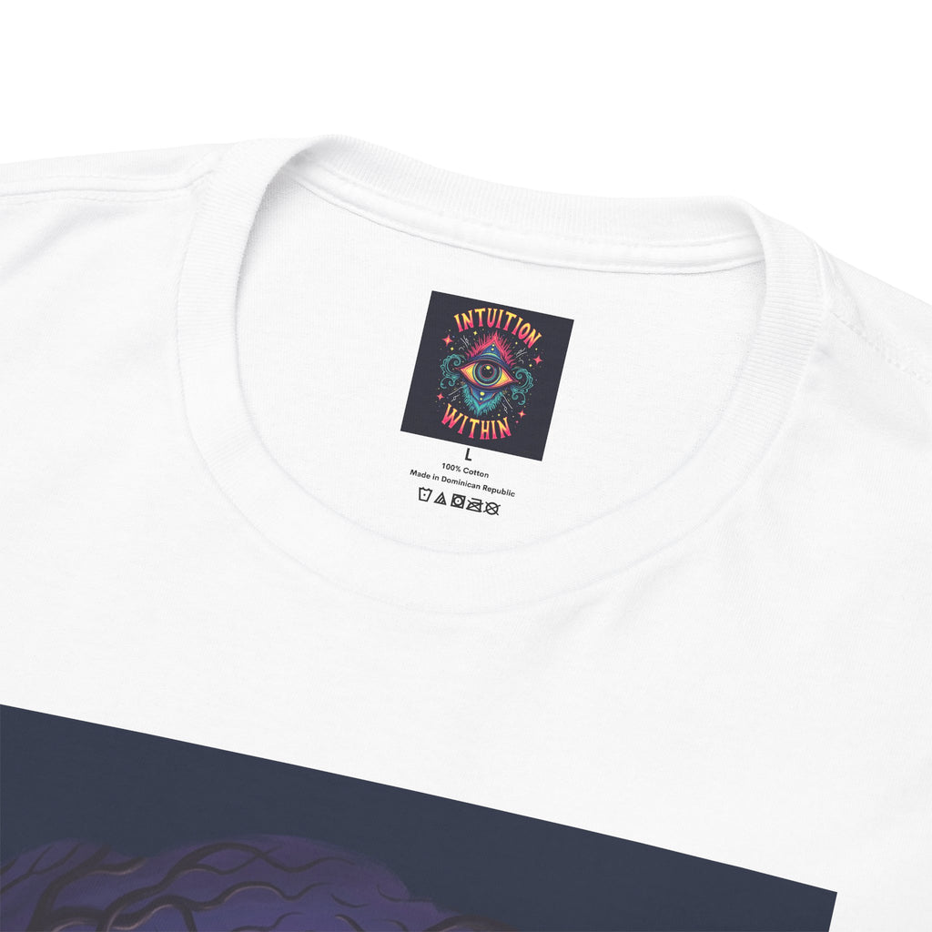 Ghost & Black Cat Halloween T-Shirt | Moonlight Magic