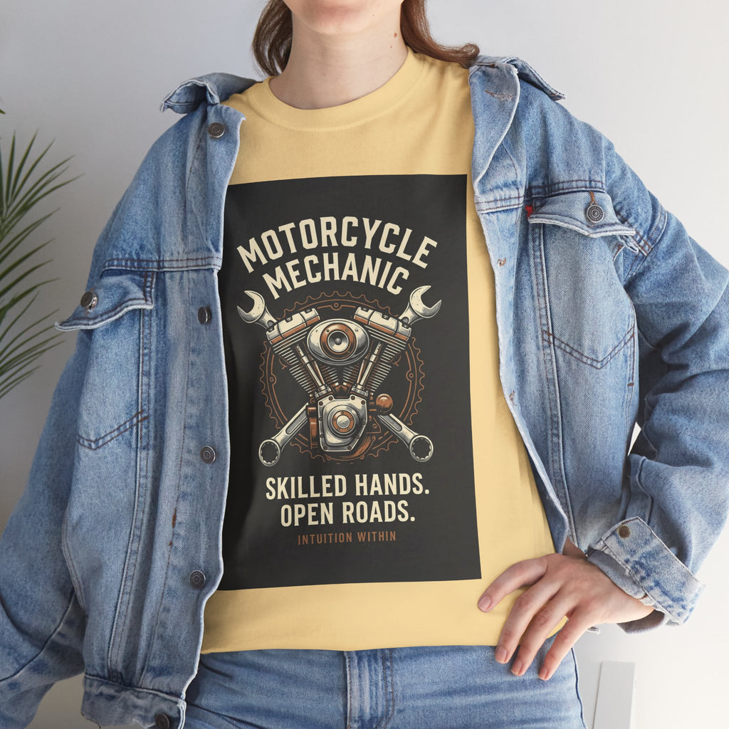 Skilled Hands, Open Roads Motorcycle Mechanic T-Shirt