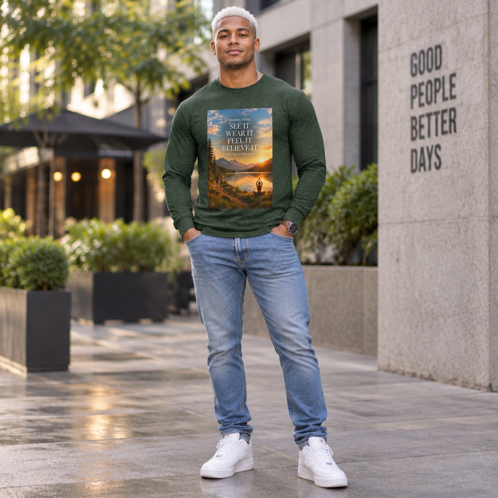 Intuition Within Signature Long Sleeve Tee | Meditation Lake