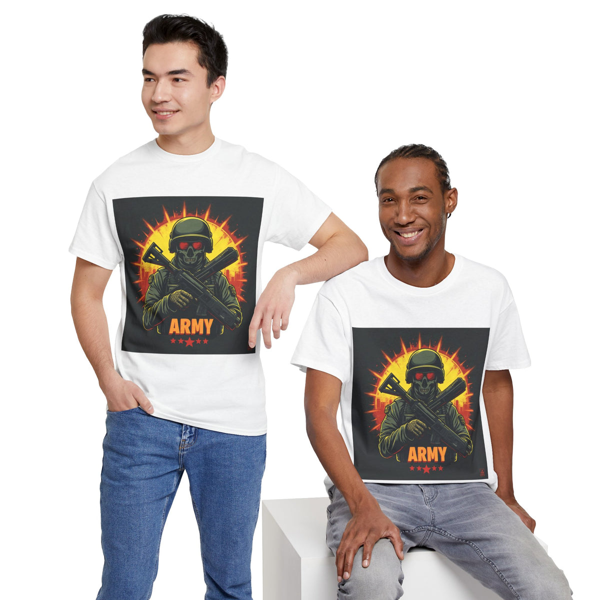Army Skull Graphic T-Shirt
