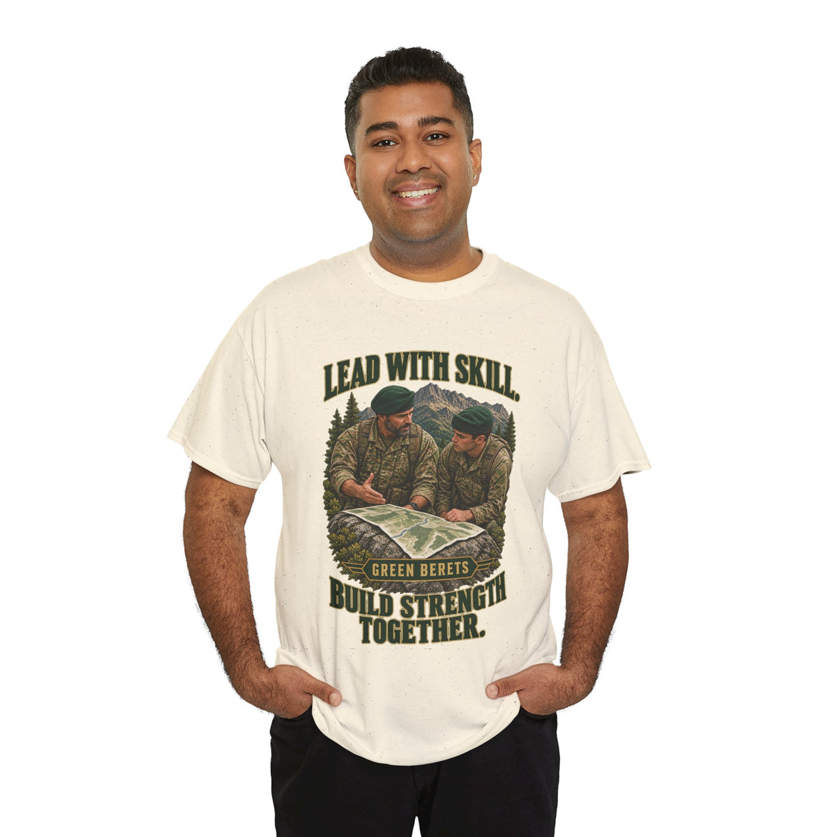 Green Berets Tribute T-Shirt | Lead with Skill, Build Strength Together
