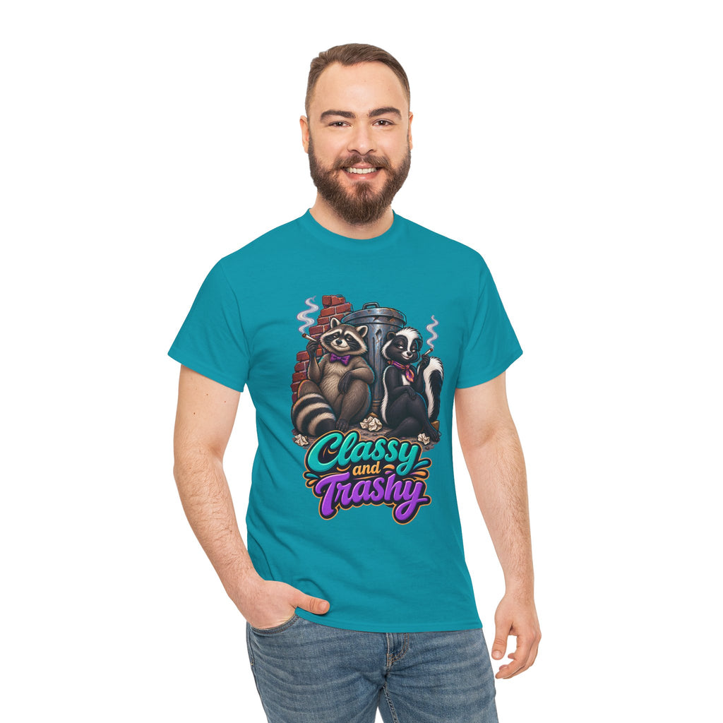 Classy and Trashy Raccoon T-Shirt | Trash Panda Humor