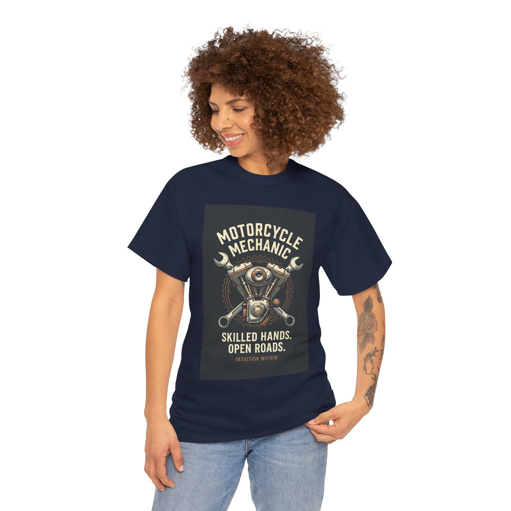 Skilled Hands, Open Roads Motorcycle Mechanic T-Shirt