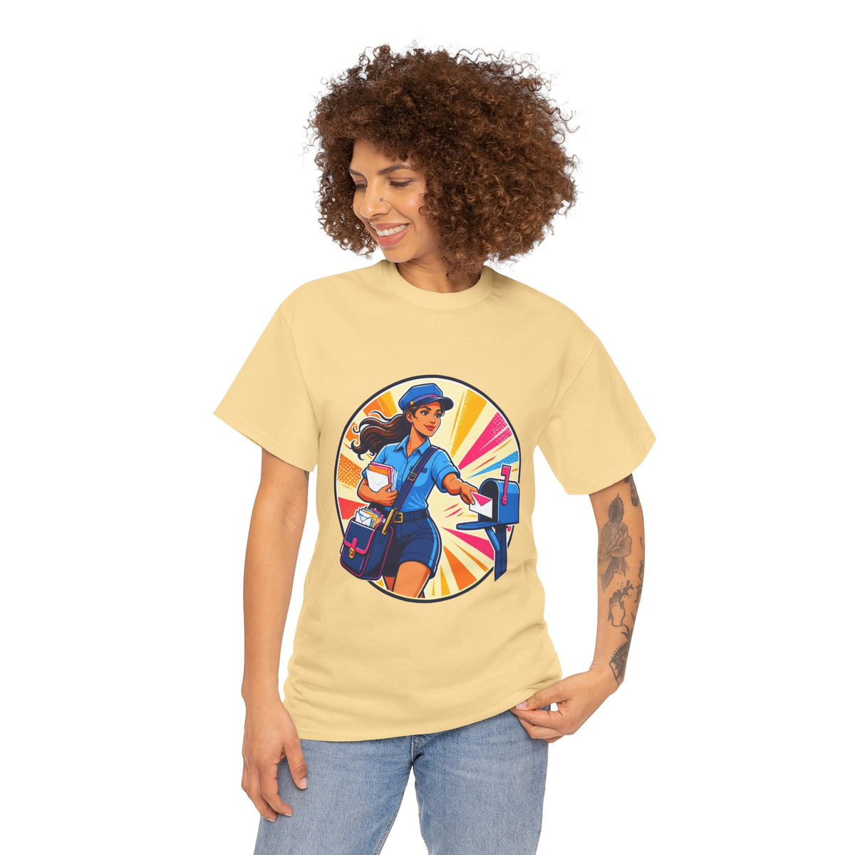 Female Mail Carrier Retro Tribute Tee