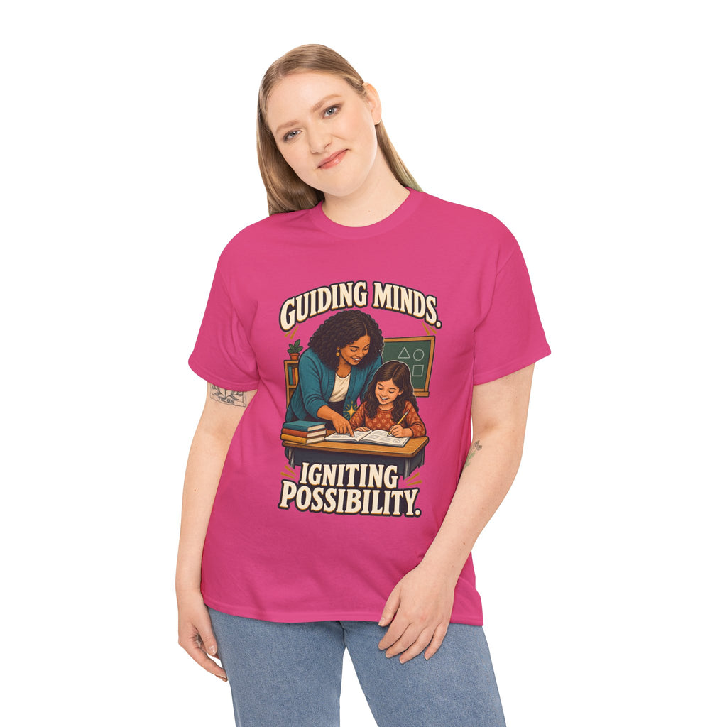 Guiding Minds, Igniting Possibility T-Shirt | Teacher Tribute