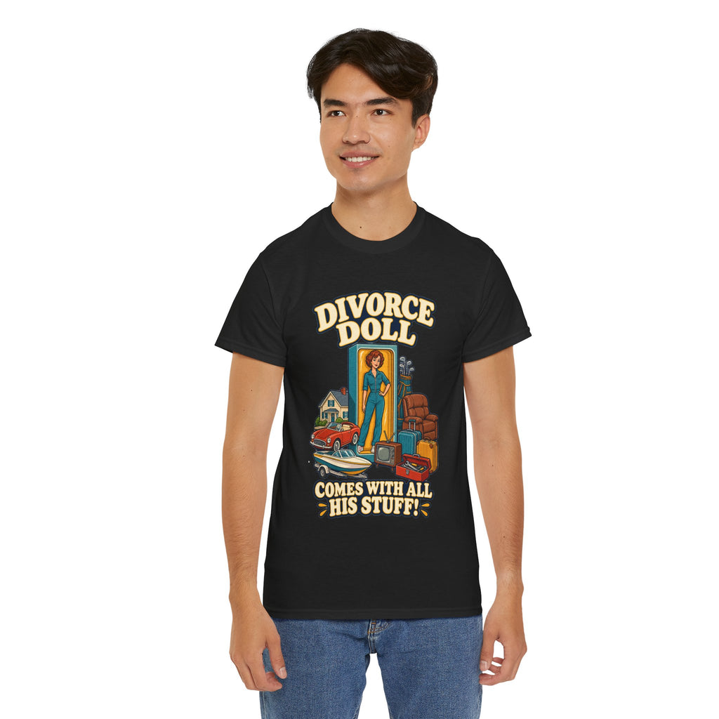 Comes With All His Stuff Funny Divorce T-Shirt