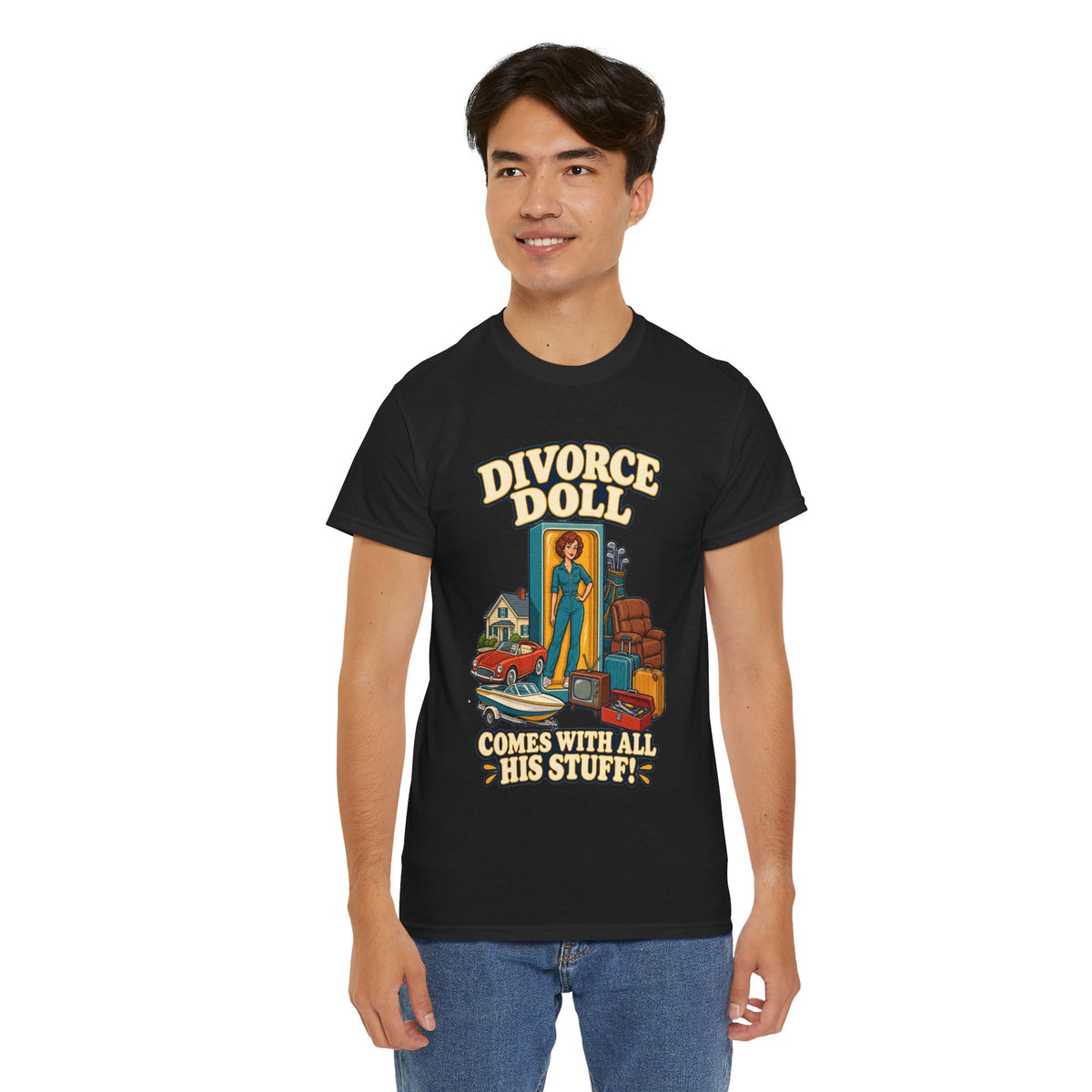 Comes With All His Stuff Funny Divorce T-Shirt