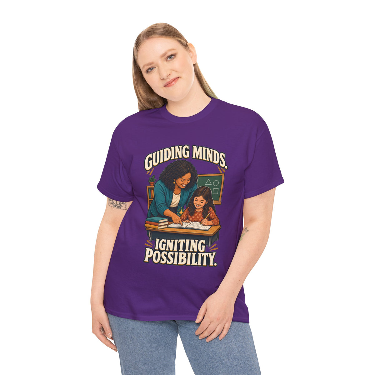 Guiding Minds, Igniting Possibility T-Shirt | Teacher Tribute