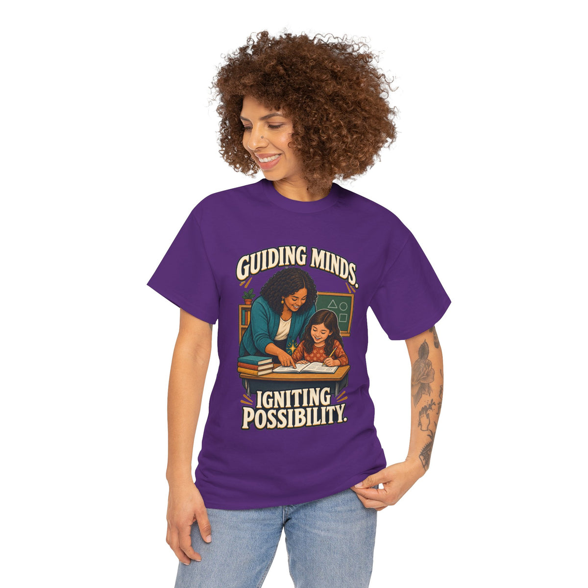 Guiding Minds, Igniting Possibility T-Shirt | Teacher Tribute