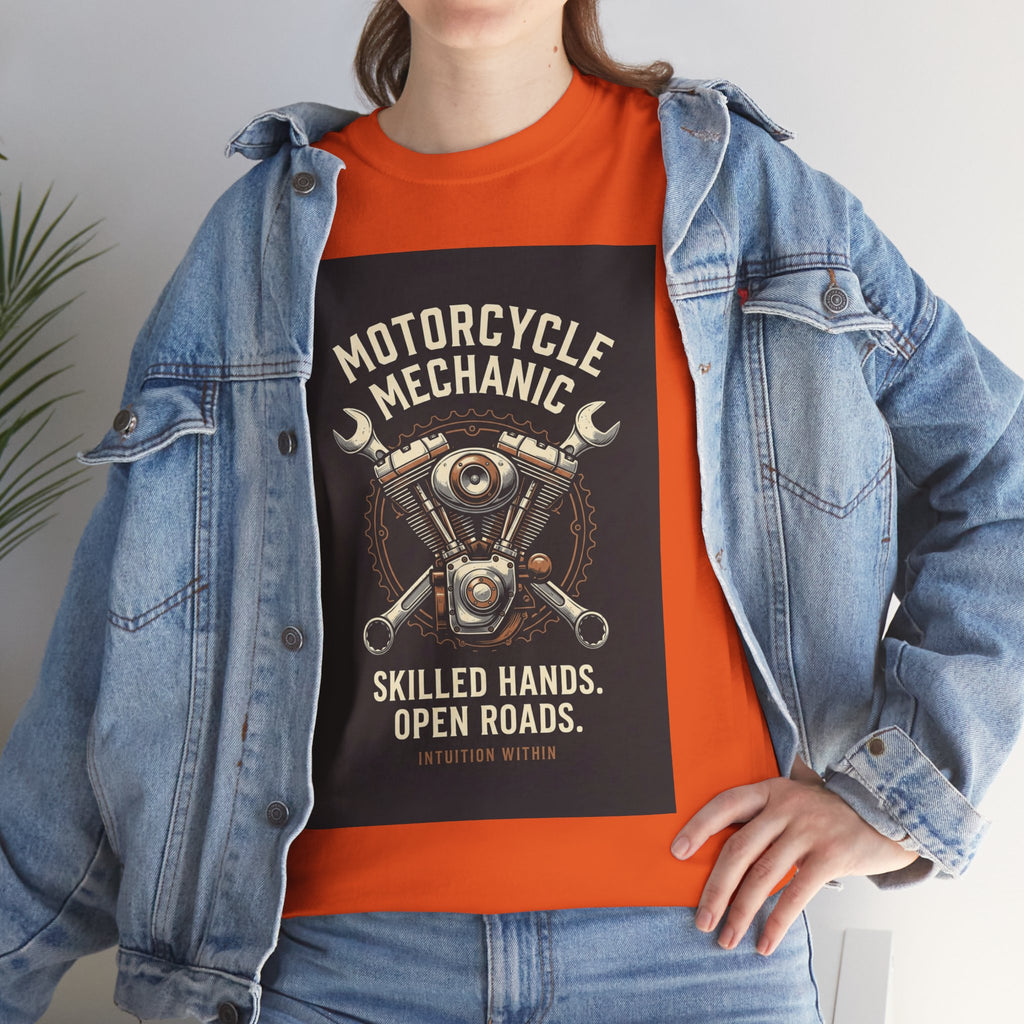 Skilled Hands, Open Roads Motorcycle Mechanic T-Shirt