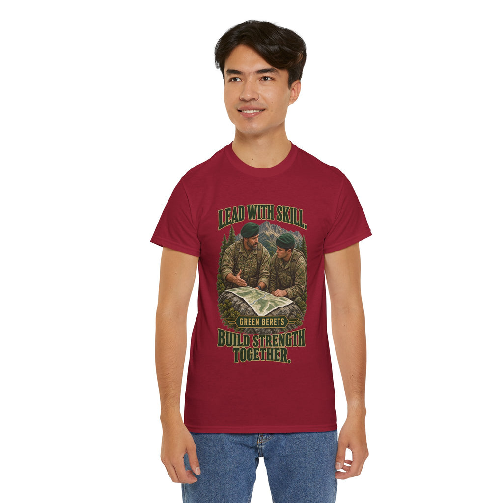 Green Berets Tribute T-Shirt | Lead with Skill, Build Strength Together