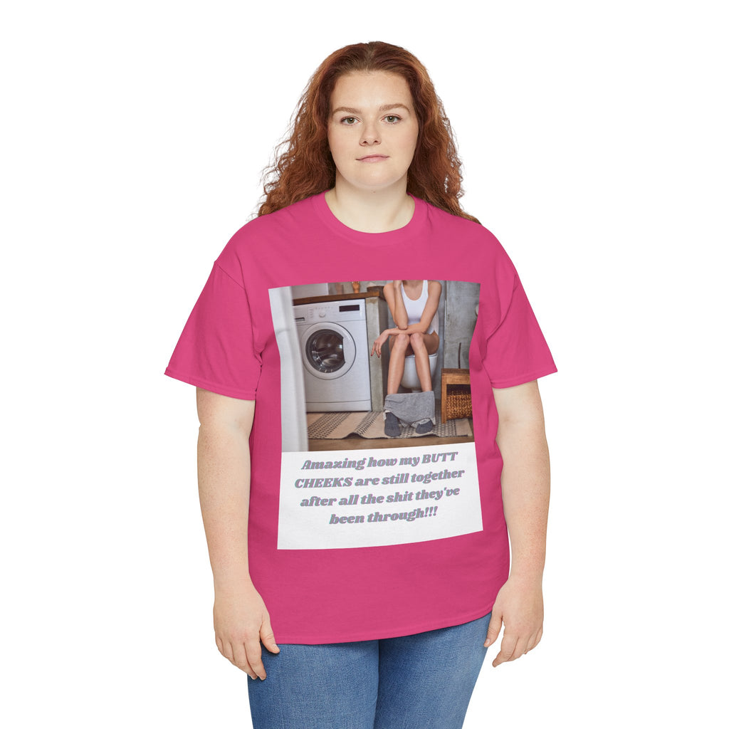 Still Together Bathroom Humor Tee – Female Design, Front Print | Intuition Within