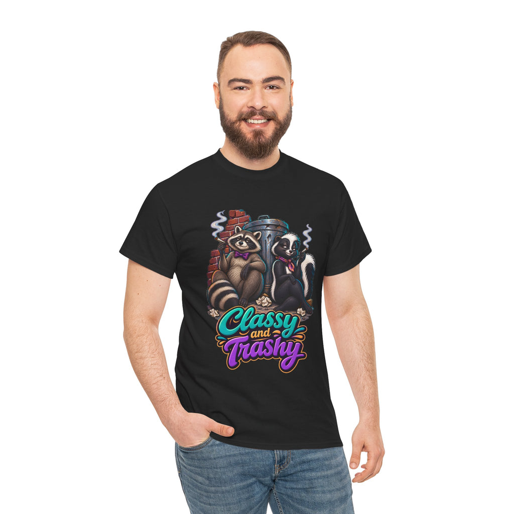 Classy and Trashy Raccoon T-Shirt | Trash Panda Humor