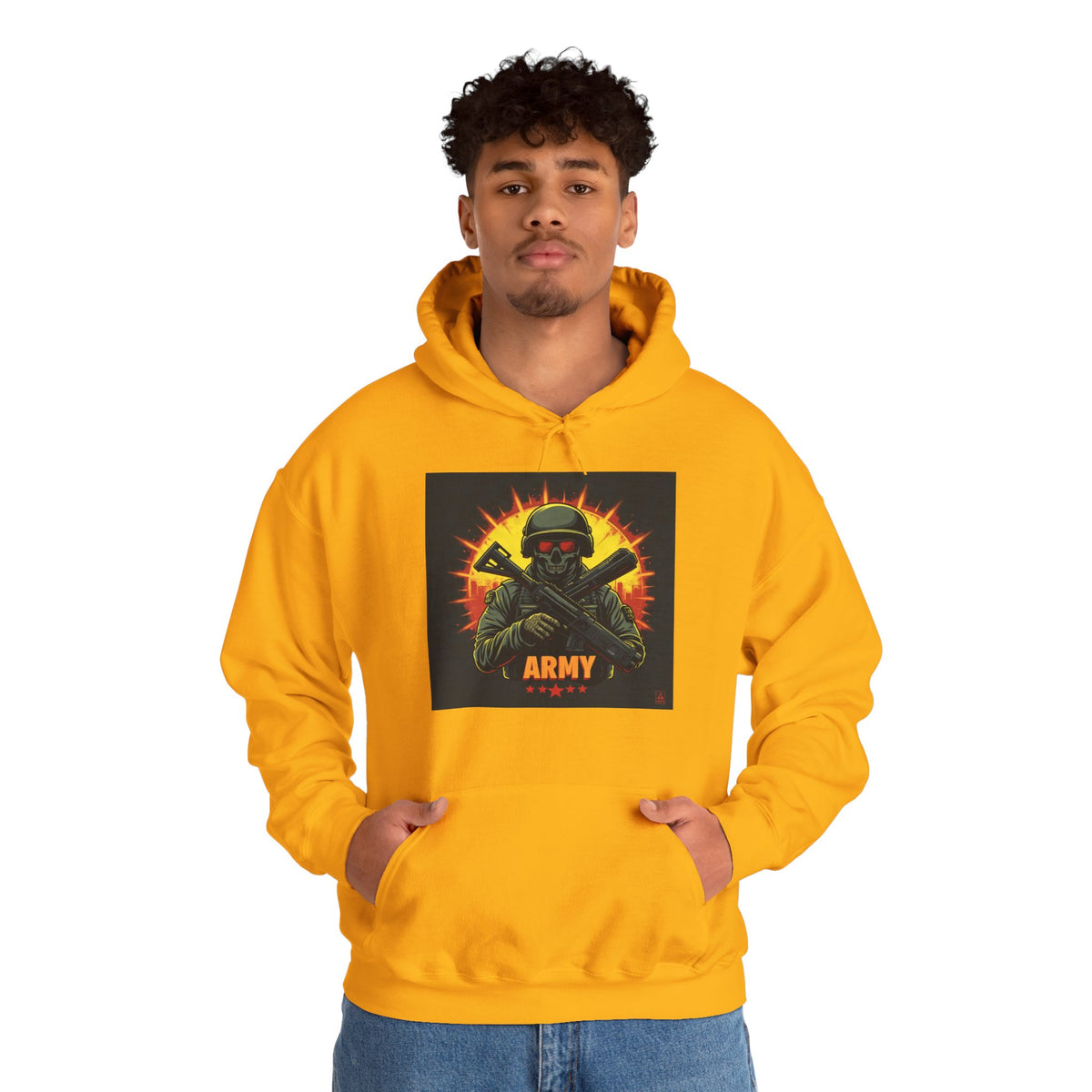 Army Tribute Skull Soldier Hoodie | Intuition Within