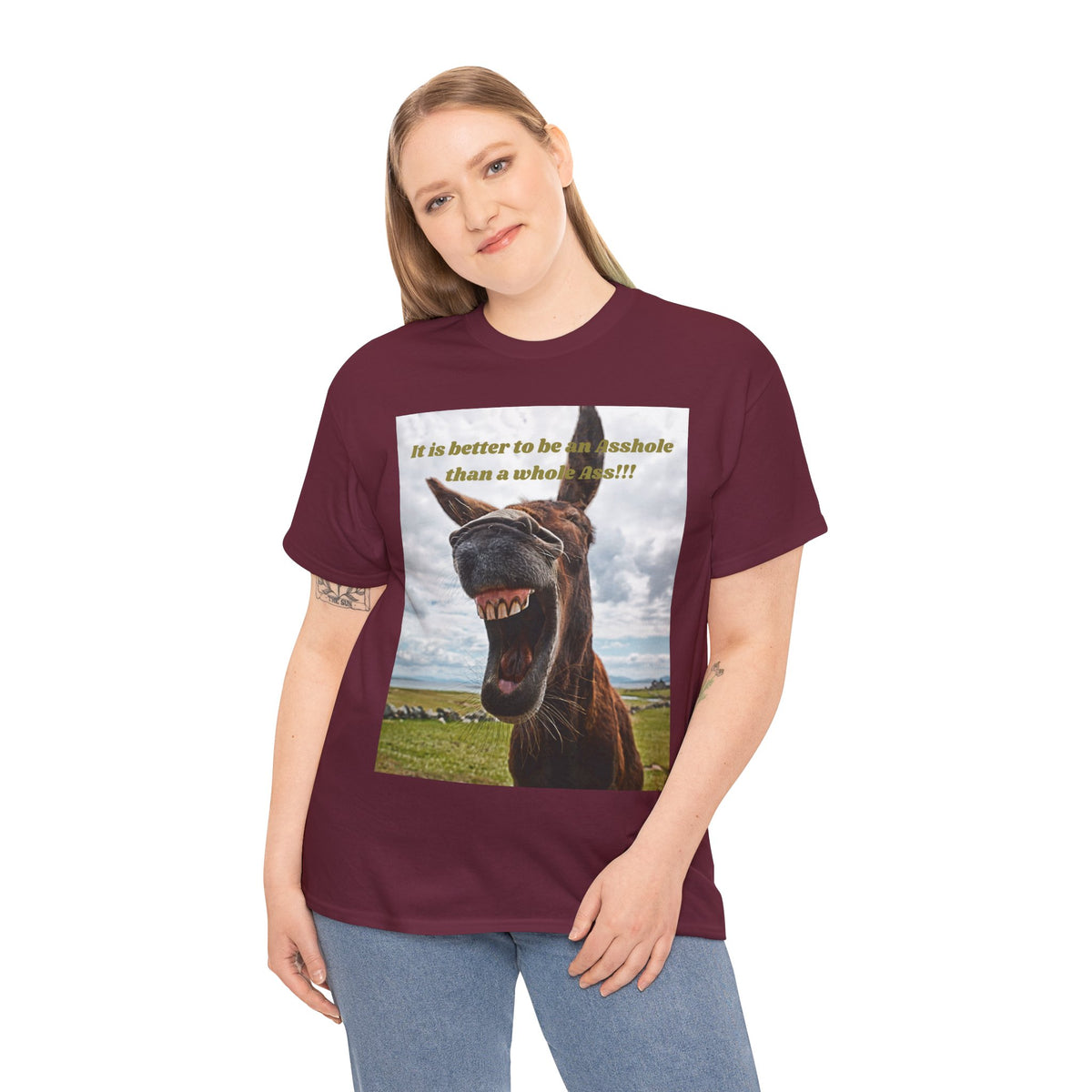 Better Than a Whole Ass Donkey Humor Tee – Front Print | Intuition Within