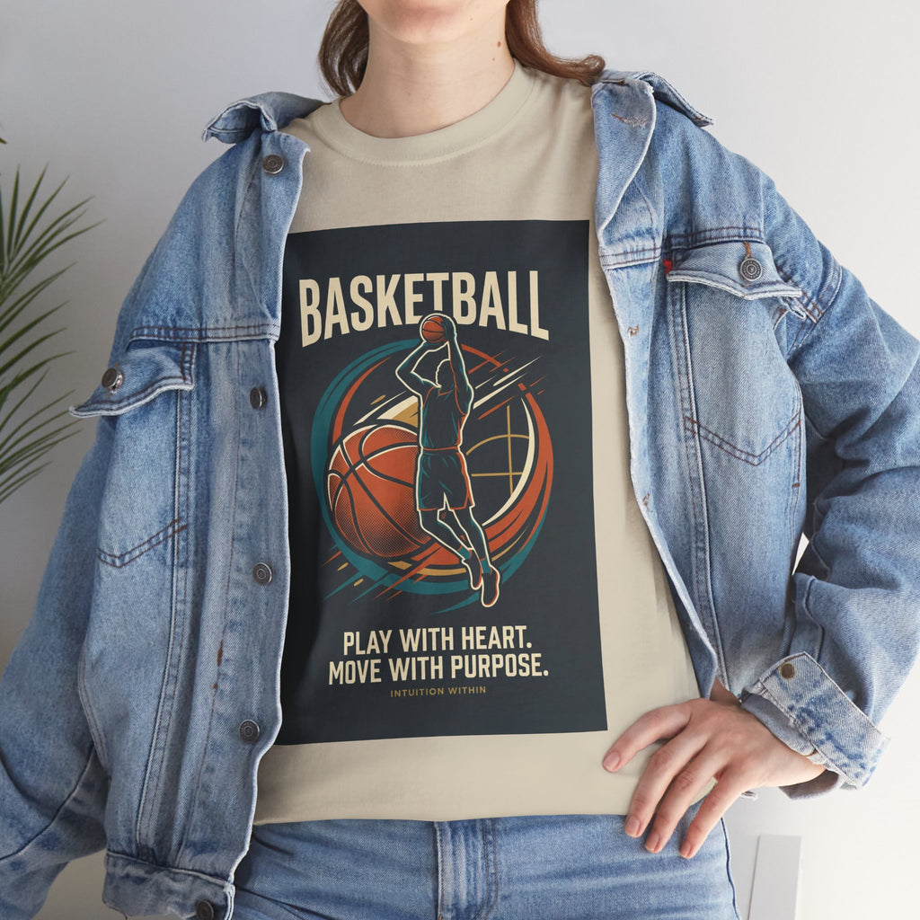 Play with Heart, Move with Purpose Basketball T-Shirt