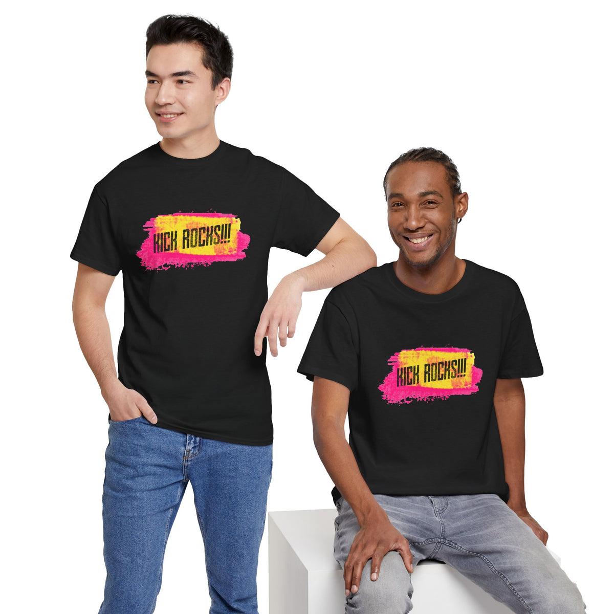 Kick Rocks Brushstroke Tee – Front Print | Intuition Within